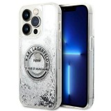 Karl Lagerfeld KLHCP14XLCRSGRS iPhone 14 Pro Max 6,7" ezüst folyékony csillogó kristályos RSG keménytok