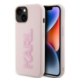 Karl Lagerfeld KLHCP15M3DMBKCP iPhone 15 Plus 6.7" rózsaszín keménytok 3D gumi csillogó logóval