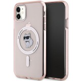 Karl Lagerfeld KLHMN61HFCCNOP IML Choupette MagSafe-kompatibilis tok iPhone 11 - rózsaszín