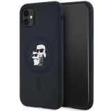 Karl Lagerfeld KLHMN61SCMKCRHK Silicone Karl&Choupette MagSafe-kompatibilis tok iPhone 11 - fekete