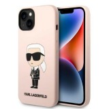 Karl Lagerfeld KLHMP14MSNIKBCP iPhone 14 Plus 6,7" keménytok rózsaszín szilikon ikonikus Magsafe