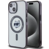 Karl Lagerfeld KLHMP15MHCHNOTK iPhone 15 Plus 6.7" átlátszó keménytok IML Choupette's Head MagSafe