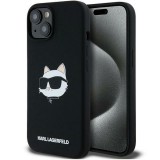 Karl Lagerfeld KLHMP15MSCHPPLK Silicone Choupette Head MagSafe-kompatibilis tok iPhone 15 Plus - fekete