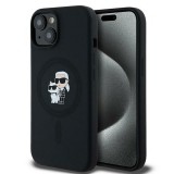 Karl Lagerfeld KLHMP15MSCMKCRHK Silicone Karl&Choupette MagSafe-kompatibilis tok iPhone 15 Plus - fekete