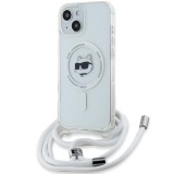 Karl Lagerfeld KLHMP15SHCCHNT IML Choupette Head&Cord MagSafe-kompatibilis tok iPhone 15 - átlátszó