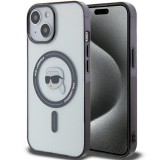 Karl Lagerfeld KLHMP15SHKHNOTK iPhone 15 6.1" átlátszó keménytok IML Karl's Head MagSafe