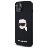 Karl Lagerfeld KLHMP15SSKHPPLK Silicone Karl Head MagSafe-kompatibilis tok iPhone 15 - fekete