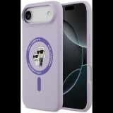 Karl Lagerfeld Liquid Karl and Choupette iPhone Air lila szilikon MagSafe tok (KLHMP17MSCMKCRHU)