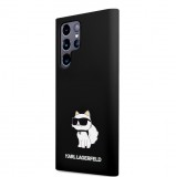 Karl Lagerfeld Liquid Silicone Choupette NFT Samsung S918 Galaxy S23 Ultra (2023) hátlapvédő tok fekete (KLHCS23LSNCHBCK)