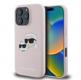 Karl Lagerfeld Liquid Silicone Double Heads Apple iPhone 17 Pro (6.3) MagSafe hátlapvédő tok pink (KLHMP17LSKCHPPLP)