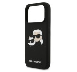 KARL LAGERFELD LIQUID SILICONE DOUBLE HEADS MAGSAFE szilikon telefonvédő (ütésállóság, MagSafe) FEKETE Apple iPhone 17 Pro