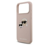 KARL LAGERFELD LIQUID SILICONE DOUBLE HEADS MAGSAFE szilikon telefonvédő (ütésállóság, MagSafe) RÓZSASZÍN Apple iPhone 17 Pro Max