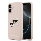 Karl Lagerfeld Liquid Silicone Double Heads MagSafe tok iPhone 17 készülékhez rózsaszín