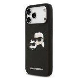 Karl Lagerfeld Liquid Silicone Double Heads MagSafe tok iPhone 17 Pro Max készülékhez fekete
