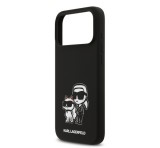 KARL LAGERFELD LIQUID SILICONE K&CH MAGSAFE szilikon telefonvédő (ütésállóság, MagSafe) FEKETE Apple iPhone 17 Pro Max