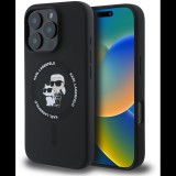 Karl Lagerfeld Liquid Silicone Karl and Choupette MagSafe iPhone 16 Pro Max Black tok (KLHMP16XSCMKCRHK)