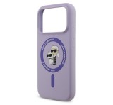 KARL LAGERFELD LIQUID SILICONE KARL AND CHOUPETTE MAGSAFE szilikon telefonvédő (ütésállóság, MagSafe) LILA Apple iPhone 17 Pro