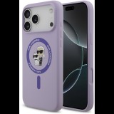 Karl Lagerfeld Liquid Silicone Karl and Choupette MagSafe Zadní Kryt pro iPhone 17 Pro Max Purple (KLHMP17XSCMKCRHU)