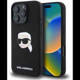 Karl Lagerfeld Liquid Silicone Karl Head MagSafe iPhone 16 Pro Max Black tok (KLHMP16XSKHPPLK)