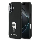 Karl Lagerfeld Liquid Silicone Metal Ikonik tok iPhone 17 készülékhez fekete