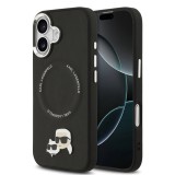 Karl Lagerfeld PU K&CH Heads MagSafe Apple iPhone 17 hátlapvédő tok fekete (KLHMP17SPSMLRKCK)