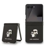 Karl Lagerfeld PU Saffiano Karl and Choupette Samsung F766B Galaxy Z Flip 7 hátlapvédő tok fekete (KLHCZF7SAPKCNPK)
