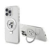 Karl Lagerfeld Ringstand Karl and Choupette MagSafe tok iPhone 16 Pro Max készülékhez fehér