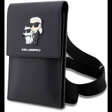 Karl Lagerfeld Saffiano Metal Logo NFT Telefontáska, fekete (KLWBSAKCPMK)