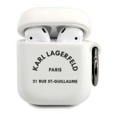 Karl Lagerfeld Silicone RSG AirPods tok fehér (KLACA2SILRSGWH) (KLACA2SILRSGWH) - Fülhallgató tok