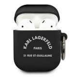 Karl Lagerfeld Silicone RSG AirPods tok fekete (KLACA2SILRSGBK) (KLACA2SILRSGBK) - Fülhallgató tok
