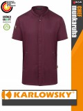 Karlowsky AUBERGINE GREEN-GENERATION lélegző újrahasznosított anyagú rövidujjú férfi séf ing - munkaruha