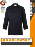 Karlowsky BLACK NAOMI lélegző 95C-on mosható hosszúujjú női séf kabát - munkaruha
