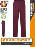 Karlowsky ESSENTIAL AUBERGINE női medical újrahasznosított 95C-on mosható nadrág - munkaruha