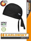 Karlowsky ESSENTIAL BLACK medical újrahasznosított 95 C-on mosható fejkendő - munkaruha