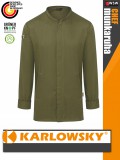 Karlowsky MOSS GREEN-GENERATION lélegző újrahasznosított anyagú hosszúujjú férfi séf ing - munkaruha