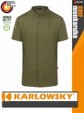Karlowsky MOSS GREEN-GENERATION lélegző újrahasznosított anyagú rövidujjú férfi séf ing - munkaruha