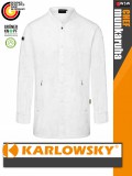 Karlowsky WHITE GREEN-GENERATION lélegző újrahasznosított anyagú hosszúujjú férfi séf ing - munkaruha