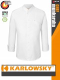 Karlowsky WHITE MODERN-TOUCH lélegző 95C-on mosható hosszúujjú férfi séf kabát - munkaruha