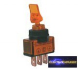 Karos kapcsoló 2pol./2pin ON-OFF 12VDC átlátszó sárga