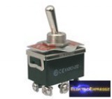 Karos kapcsoló 2pol./6pin ON-ON 250V/10A (csavarral)