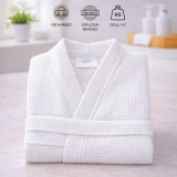 Kartaltex Darázs mintás köntös - Felnőtt - 5XL - fehér - Szálloda minőségű