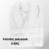 Kartaltex Frottír köntös - Felnőtt - S-6XL - fehér - Szálloda minőségű