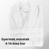 Kartaltex Frottír köntös - Gyermek - fehér - Szálloda minőségű