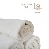 Kartaltex Frottír törölköző - 1 db - 50x100 cm - fehér - bolyhos - szálloda minőség