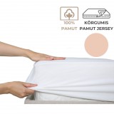 Kartaltex Lepedő - 140-160x200 - pamut jersey (135g), körgumis - Halványrózsaszín