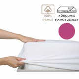 Kartaltex Lepedő - 90-100x200 - pamut jersey (135g), körgumis - Magenta