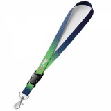 KARTON PP Ombre kulcstartó, nyakba akasztós, 46x2cm, zöld-kék