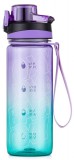 KARTON PP Oxybag kulacs, 800 ml, BPA mentes, OXY Life motivációs kulacs, Ombre Azur, türkiz-lila