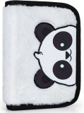 KARTON PP Panda tolltartó klapnis, üres, plüss, fehér
