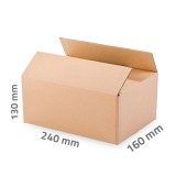 Kartondoboz 240x160x130 mm - 3 rétegű papírdoboz